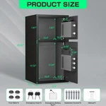 6.0 Cub Large Home Safe With Digital Lock, Fire & Waterproof, Heavy Duty Steel, New. Price: $178.99.