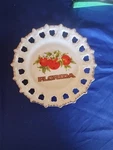 Vintage Florida Souvenir Wall Plate Colorful Porcelain 6 Inch Spike Edges Used. Price: $11.00.