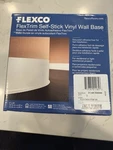 Flexco- FC40C54S046, White Self-stick Vinyl Wall Base Cover 4" 20' New. Price: $26.99.