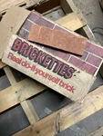 Brickettes Red Wall Tile 40 Pack Fireproof 1/2" Thick Covers 6 Sq Ft Open. Price: $15.50.