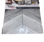 Herringbone Wood Grey Con-tact Deco Squares X12 Six Count Vinyl Tiles Sitck. Price: $11.97.