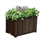 Keter Signature 21.7 Inch Tall Rectangular Large Wood Look Planter Rectangle New. Price: $166.43.