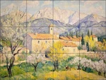 Landscape Tile Backsplash Steve Hunziker Impressionist Art Mural OB-SH2494 New. Price: $125.00.
