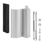 Vyh 3" Aluminum Frameless Shower Door Handle With Metal Strike, Black+silver New. Price: $22.35.