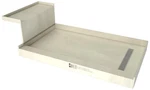 Tile Redi RT3648RRB36KIT Base'n Bench 60" X 36" Rectangular - Chrome New. Price: $1157.00.