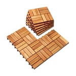 Hardwood Interlocking Patio Deck Tiles (pack Of 10, X 12"), Acacia D... New. Price: $10.00.