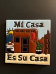 4 Square Decorative Tile With Mexican Adobe Theme Mi Es Su Casa. 28679 New. Price: $16.00.