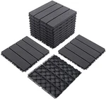 Domi Patio Deck Tiles, Four Slat Plastic Outdoor Flooring, 27 Pcs One Pack, Grey New. Price: $67.99.