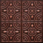 205 (lot Of 12) Antique Copper 2'X2' Pvc Decorative Ceiling Tile Panels Glue-up New. Price: $135.00.