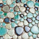 Pebble Porcelain Mosaic Tile For Bathroom, Shower Floor & Kitchen Backsplash New. Price: $107.62.