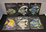 Lot Of 6 Vtg Nos Bolart Custom Tile Tropical Fish Hand Made Painted New. Price: $23.99.