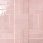 Cloe Subway Glossy Pink 2.5 In. X 8 Handmade-look Ceramic Wall Tile (10.64 New. Price: $117.52.