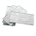 Blujellyfish Silver White Glass Tile 3X6 For Kitchen Backsplash Accent Wall B... Open. Price: $74.07.
