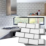 ART3D Peel And Stick Backsplash, 10-PACK Thickened 10, White With Black Grout New. Price: $46.13.