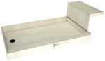 Tile Redi P3648LRB36KIT Base'n Bench 60" X 36" Rectangular Shower - Black New. Price: $1044.08.