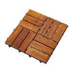 Nordic Teak Oiled Wood Outdoor Interlocking Tiles, 12 Slat (10 Sq Ft) New. Price: $89.95.