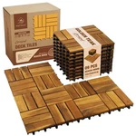 Deck Tiles Interlocking Acacia Wood 9 Pcs 12X12 Golden Teak Waterproof Green New. Price: $59.99.