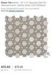 Emser Tile M05METR1213MGM Marble - 12" X Specialty Wall Off White Open. Price: $15.00.