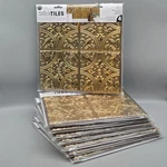 32 Rm Roommates Sticktiles Peel & Faux Tin Glossy Gold 10.5" Square New. Price: $79.95.