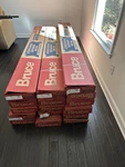 Bruce Plano Oak Espresso Flooring, 3/4 In. X 1/4 Varying Lengths New. Price: $1750.00.