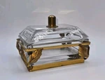 1920S Apollo Ormolu Beveled Crystal Glass Box Brass Leaves Frame A1555 *flaw Used. Price: $104.95.