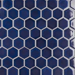 Tribeca In. Hex Glossy Cobalt 11-1/8 12-5/8 Porcelain Mosaic Tile (1 New. Price: $189.82.