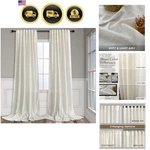 Natural Linen Back Tab Curtains 84 Inch Length For Living Room 2 Panel Pocket... New. Price: $37.12.