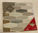 Decor Peel And Stick Mosaics Moon Long Hex Faux Tiles 5 Pack New. Price: $20.00.