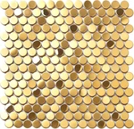 Gold Stainless Steel Penny Round Mosaic Tiles For Backsplash (5 Sheets) New. Price: $146.99.
