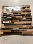 Smart Tiles SM1034-4 Bellagio Brown Vinyl Peel & Stick Tile, 10" (4-PACK) Used. Price: $11.88.
