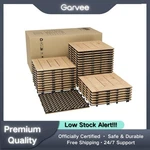 33 Pack Easy Snap Acacia Wood Deck Tiles 12X12 Interlocking 32 Sq Ft Water Resis New. Price: $88.13.