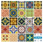 Mi Alma Backsplash Stickers 24 Pc Set Traditional Talavera New. Price: $50.72.