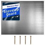 Pelopy 24 By 36 Inch Reversible Stainless Steel Backsplash Metal Silver New. Price: $77.87.