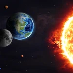 Earth, Moon, And Sun Mural Wrap, Peel Stick Vinyl Wallpaper Film New. Price: $7.50.