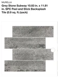 Murella Peel And Stick Backsplash Tile Grey Stone Subway 10.8" X 11.8" New. Price: $22.95.