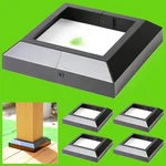 4 Pcs 5.5"X5.5" Aluminum Deck Post Base Cover, For Railings, Stairs, Patios Open. Price: $29.99.
