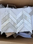 Daltile Pietra Divina 1.5 X5 Marble Natural Stone Chevron Mosaic 10PC 11.20 Sq Open. Price: $95.00.
