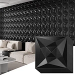 40 Pcs 3D Wall For Interior Cor Black 11.8"*11.8" Covering Panels, New. Price: $59.99.