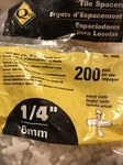 Qep Tile Spacers 1/4" 6MM 200 Pack (10005) Brand New. Price: $7.99.