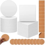 Zopeal 48 Pcs Ceramic Tile For Craft Coaster Includes Square And Round White ... New. Price: $54.00.