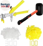 Tile Leveling System With Pliers And Hammer - 300 Piece Spacers Clips New. Price: $39.57.