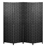 Fdw Room Divider 6FT Wall Wood Screen 4 Panels Mesh Hand-woven New. Price: $116.93.