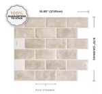 Smart Tiles Subway Sora Beige Peel & Stick 8 Packs ( 6 Sq Ft) New. Price: $130.00.