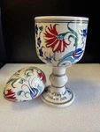 Hand Made Ephesus Ceramic Lot Of 2 - From Turkey Egg & Drinking Chalice Used. Price: $49.99.