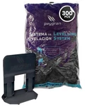 Peygran Tile Leveling System 300 Clips 1/16" (2MM) Lippage Free Stone Insta New. Price: $90.56.