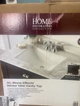 Home Decorators Single Sink Vanity Top 31"W X 22"D Cultured-marble Winter Mist New. Price: $229.00.