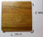 (1) 6"X6" Color Tile Usa 1970 Honey Rustic Oak Waxed Wood Parquet Finger Strip Open. Price: $19.90.