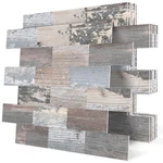 Dewoo Peel And Stick Rustic Backsplash Wall Tile 13.5" X 11.4, Baywood New. Price: $39.36.