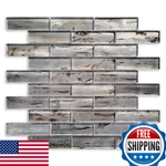 Artemuro Premium 5-SHEETS Classic Wood Glass Backsplash Tile Mosaic New. Price: $120.45.