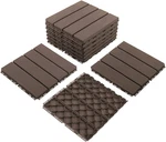 Dark Brown Interlocking Patio Deck Tiles - 12X12 Inch, 27 Pack New. Price: $113.99.